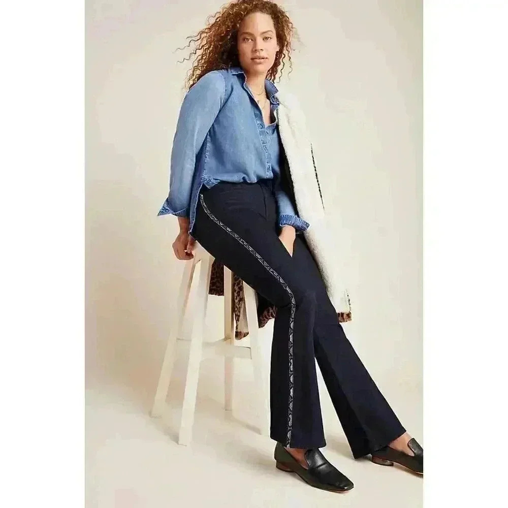 Anthropologie Ella Moss The High-Rise Flare Jeans Size 25
